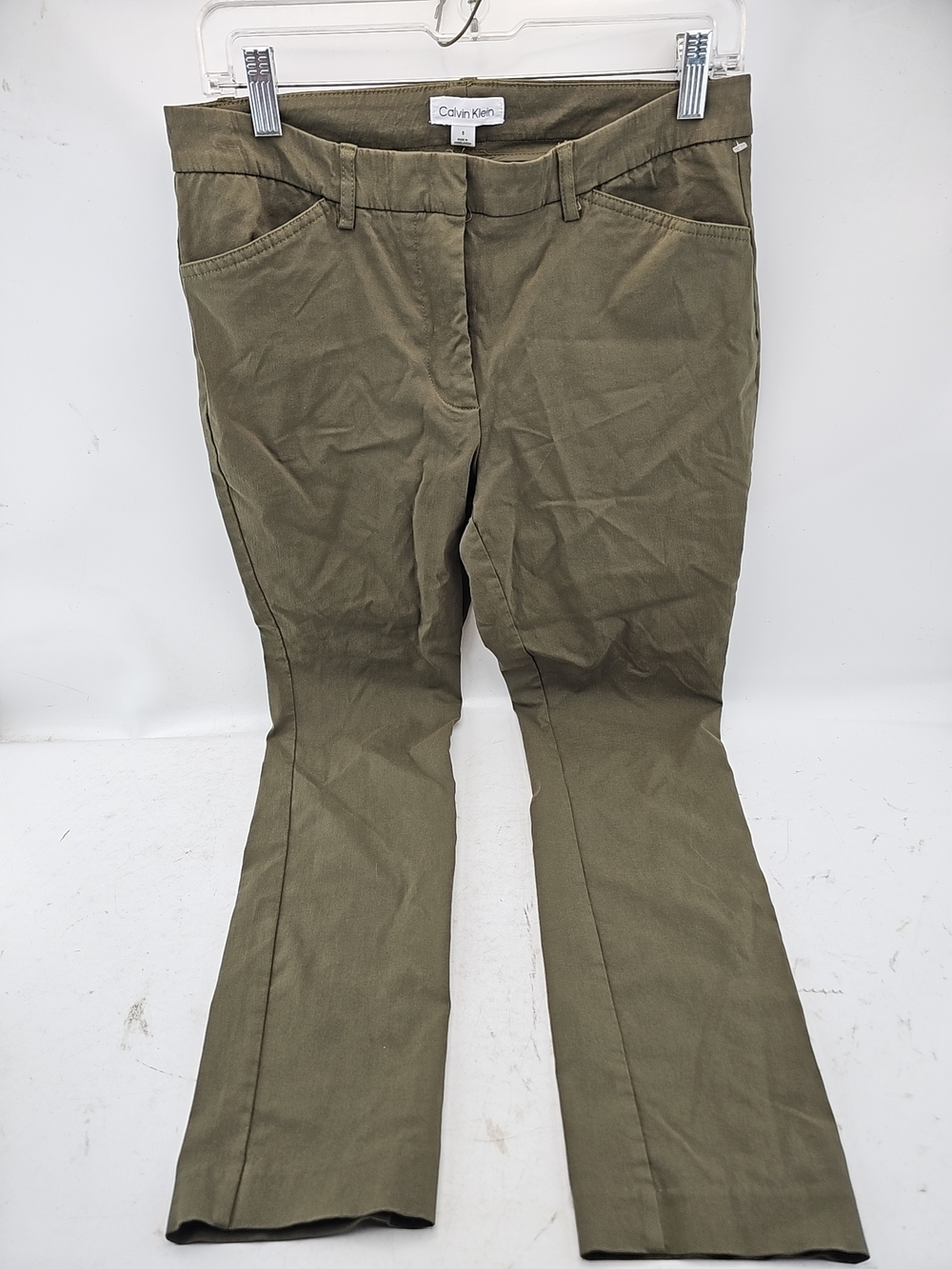 Calvin Klein Olive Green Slim Dress Pants